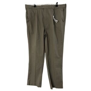 NWT Peter Christian Mens Pleated Front Gray Casual Dress Pants Slacks Size 42x29